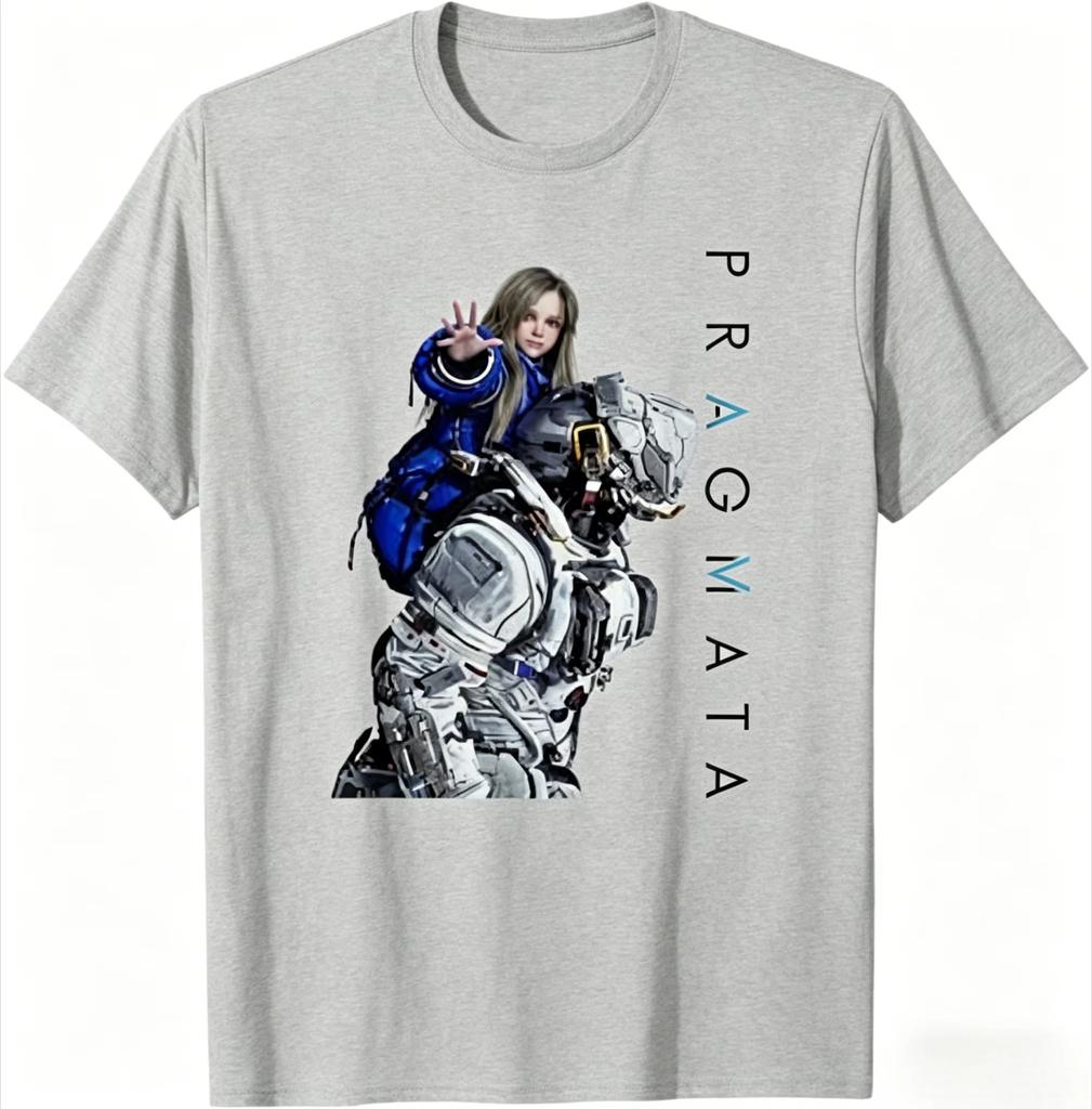 PRAGMATA Action Adventure Game TShirt Diana Graphics Cotton Top Harajuku Shirt Unisexs Clothing Womens Summer New T Shirt