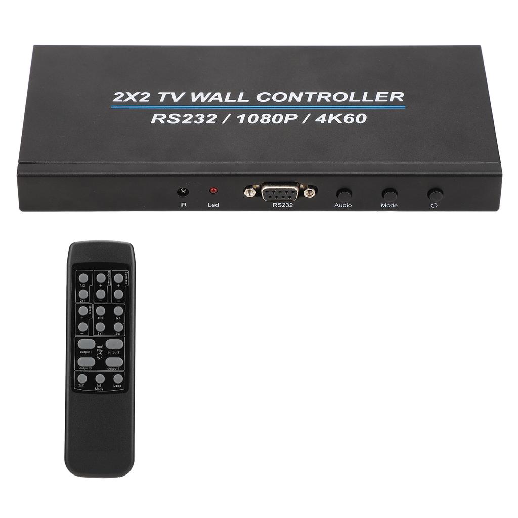Контроллер видеостены с мультимедийным интерфейсом высокой четкости 2x2 4K и 60 Гц HD-дисплей Поворот на 180 градусов Контроллер ТВ-стены Контроллер ТВ-стены