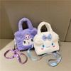 1pc Sanrio Bag Kawaii Kuromi Cinnamoroll My Melody Cartoon Anime Plush Handbag Cosmetic Bag Travel Storage Bag Women Girl Gifts