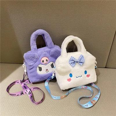 1 шт. Сумка Sanrio Kawaii Kuromi Cinnamoroll My Melody Cartoon Anime Plush Handbag Косметичка Дорожная сумка для хранения вещей Подарки для женщин и девушек