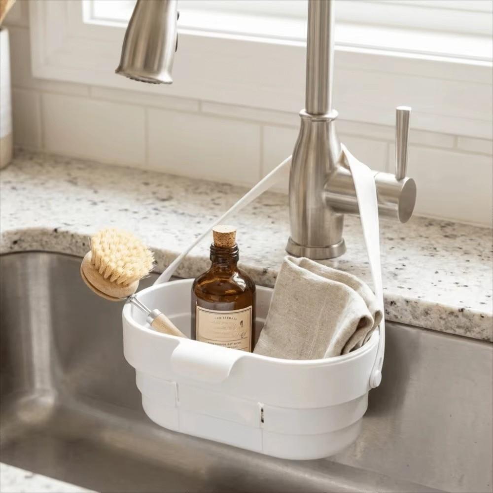 Retractable Fruit Washing Basket Collapsible Food Residue Filter Basket Kitchen Supplies