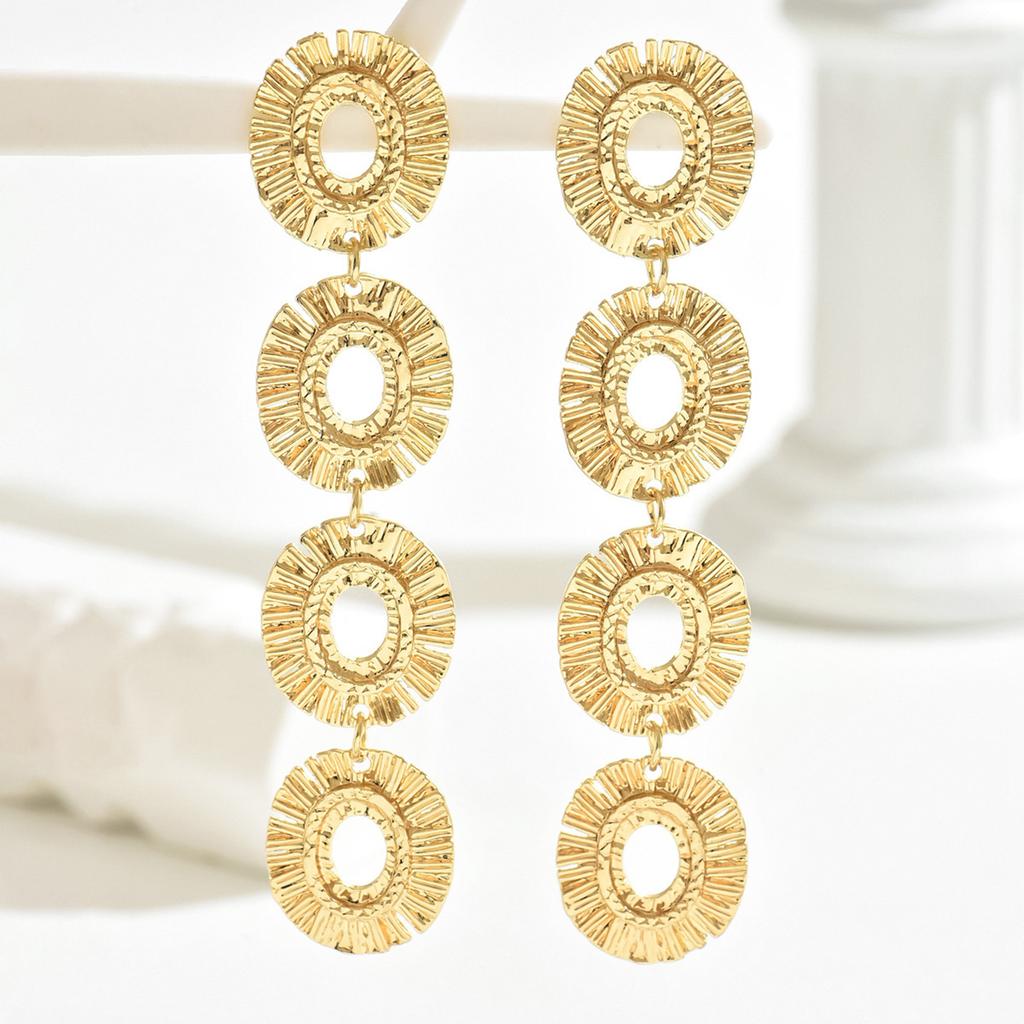 Крупные металлические серьги, персонализированные круглые полые серьги-подвески, высококачественные женские серьги-гвоздики