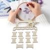 Embroidery Thread Organizer Board Lightweight Sewing Machine Shape Wooden  Stitch Floss Holder