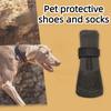 Outdoor Dog Shoes Socks Anti-Slip and Dirt-Resistant Adjustable Pet Booties for Medium/Small Dogs Teddy Golden Retriever