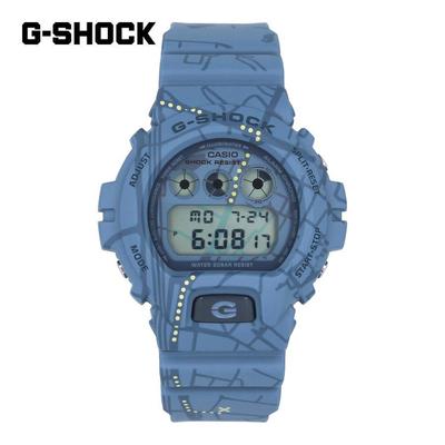 CASIO G-SHOCK DW-6900SBY-2 Серия 6900 Кварцевые Наручные Часы для Мужчин с Графическим Рисунком «Карта Сокровищ» Street Blue
