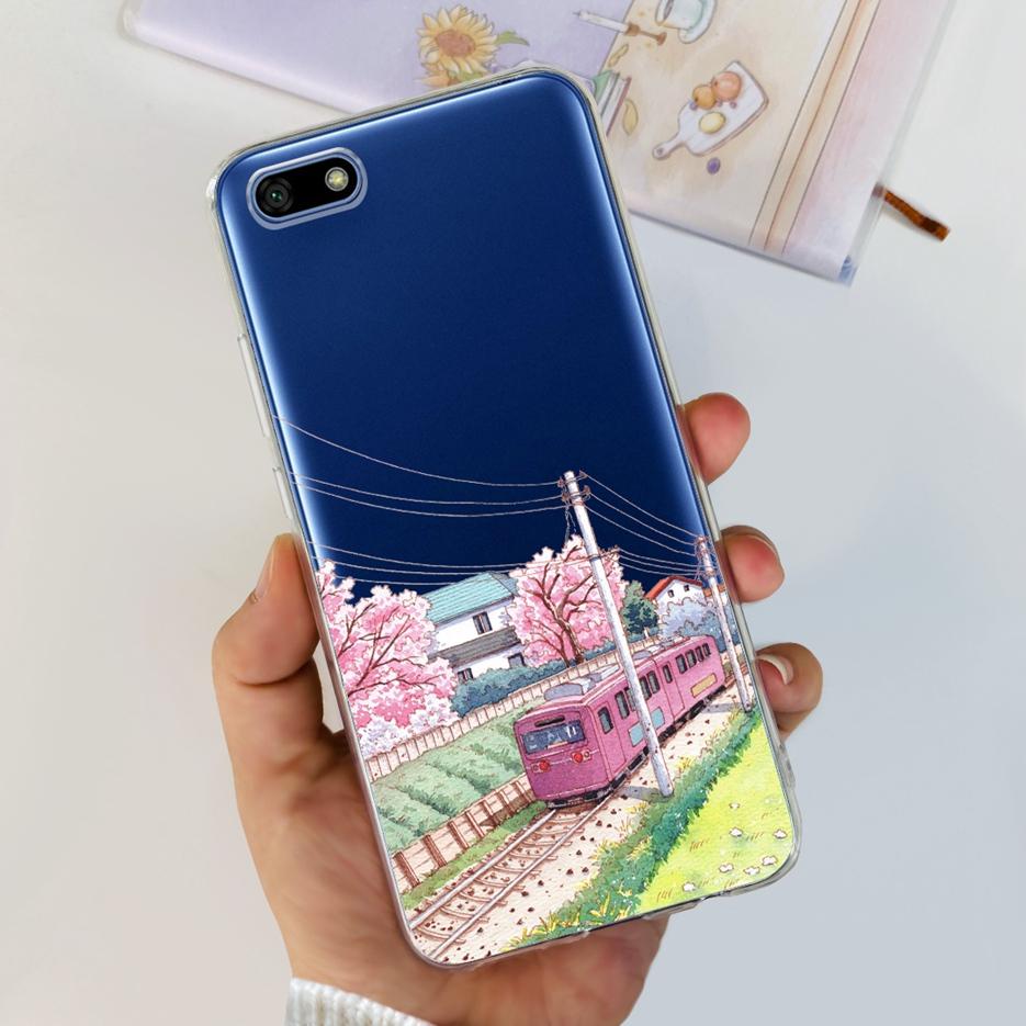 Для Huawei Y5 Lite 2018 Чехол DRA-LX5 Роскошная Расписная Задняя Крышка Прозрачный Силиконовый Мягкий Чехол для Телефона Для Huawei Y5 Prime Y 5 2018 Корпус
