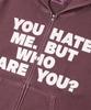 Худи на молнии Netherworld Who Are You Цвет: Бордовый