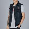 Spring and Autumn Large Denim Vest Men's Loose Plus Fat Single Breasted Tank Top Casual Sleeveless Jacket Fashion Men's Wear