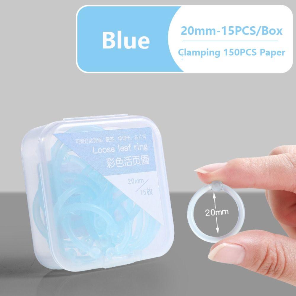 DIY Loose Leaf Paper Buckle 15/20/25mm Loose-leaf Book Hoops Creative Binder Ring School Office