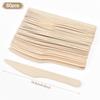 Disposable Wooden Spoon Fork Knife Cutlery Set Rustic Wedding Birthday Party Tableware Decoration Supplies Dessert Cake Scoop