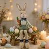 Cute Soft Bunny Plush Rustic Style Easter Decoration Items Easter Bunny Decor  Table Centerpiece