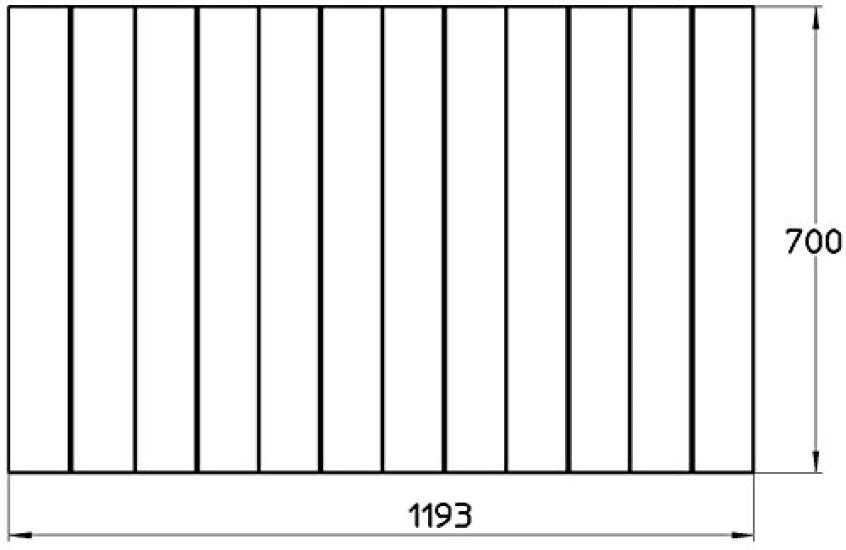 SANEI Folding Bathtub Lid with Less Grooves, 700X1200mm, Ivory, W784-700X1200