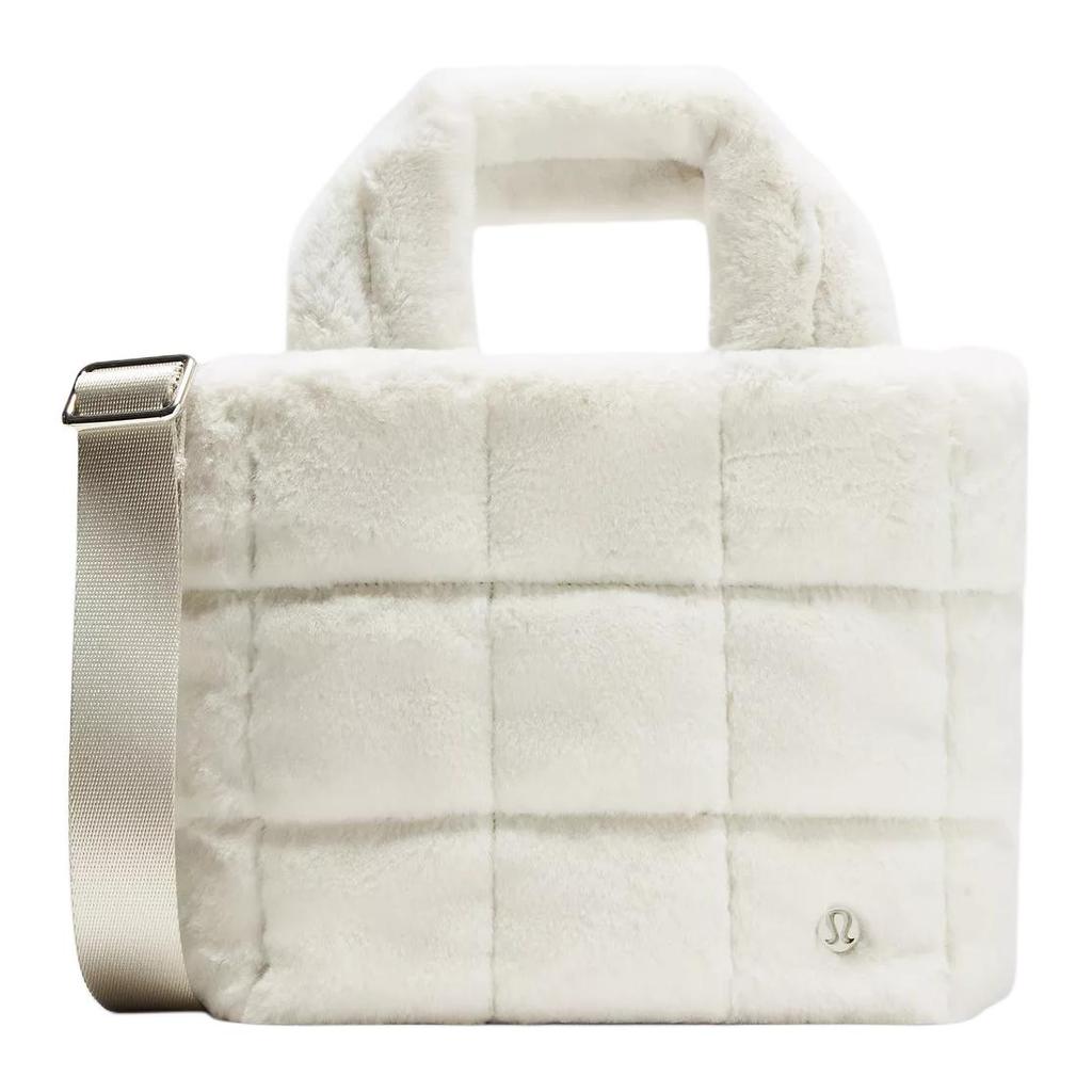 Lululemon Quilted Polyester Shoulder Bag, Crossbody Bag, Handbag Mini Women's White LW9FG5S-027597