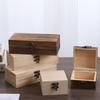 1 шт. Шкатулка для хранения украшений 10x10x6 см Квадратная деревянная шкатулка Ретро деревянная шкатулка с откидной крышкой Подарочная коробка С крышкой Застежка Фиксатор