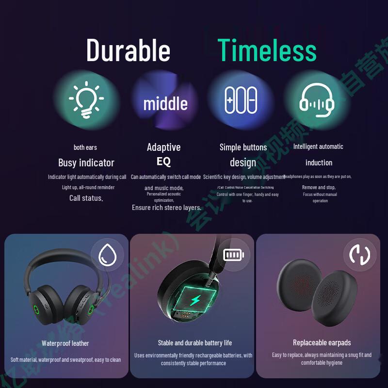 Беспроводная Bluetooth-гарнитура Yealink BH74, сертифицированная для Teams (Китайская версия)