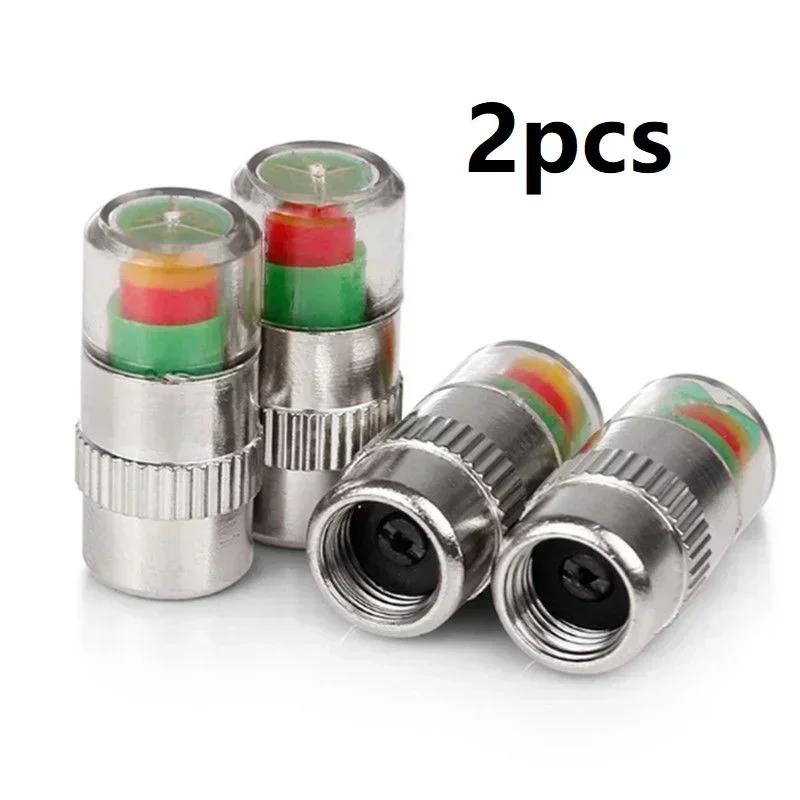 2/4pcs Tire Pressure Gauge Indicator Alert Monitoring Valve Cap Sensor External Valve Detection Car Tire Pressure Indicator