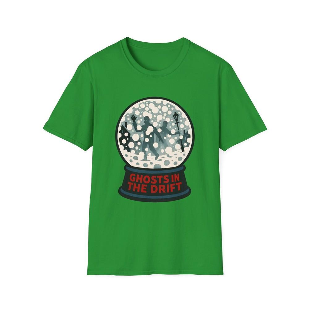 Unisex Softstyle T-Shirt Snowglobe Ghost Winter Horror Surreal Christmas