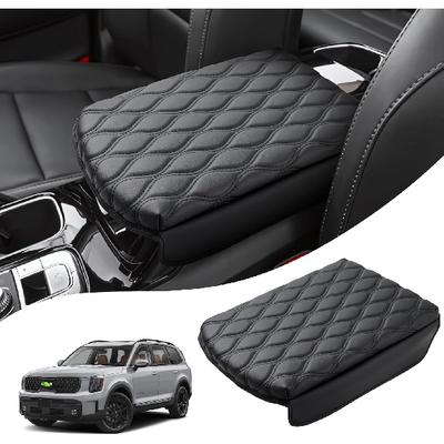 Autorder Чехол на центральную консоль для -2024 2025 2026 Kia Telluride Аксессуары Чехол-подушка подлокотника Кожа Наппа Чехлы на среднюю консоль Telluride