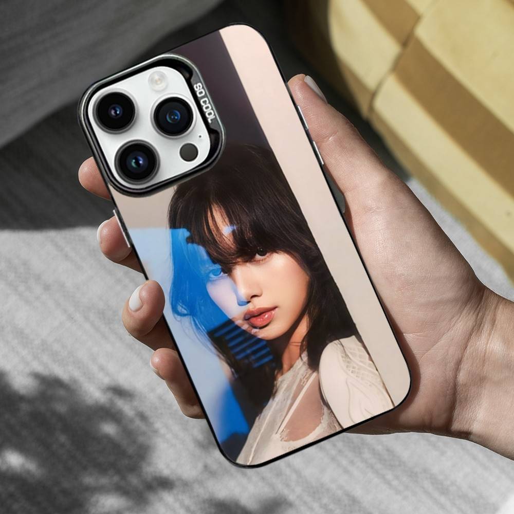Hot L-LISA K-Korea Singer Phone For iPhone 14,17,13,12,11,16,15,Mini,Pro,SE,XS,MAX,Black Matte Silicone Cover Case