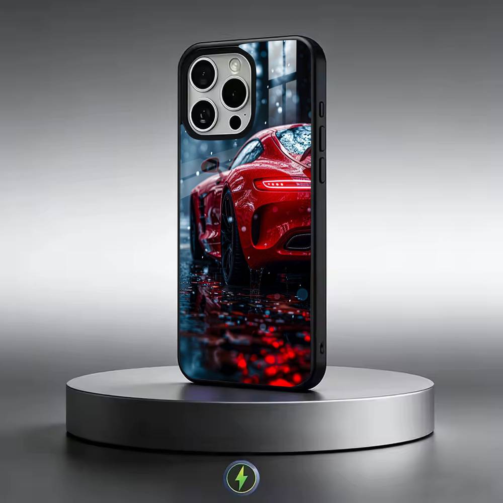 Синие Красные Машины M3 M4 Чехол для Телефона Для iPhone17,16,15,14,13,12,11 Plus,Pro Магнитный с Magsafe Беспроводной Зарядкой