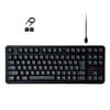 Elecom VK210T Wired Tenkeyless Mechanical Gaming Keyboard with Neo Clutch Brown Tactile and USB Port V-custom Keycaps, Switches, Keyboard,
