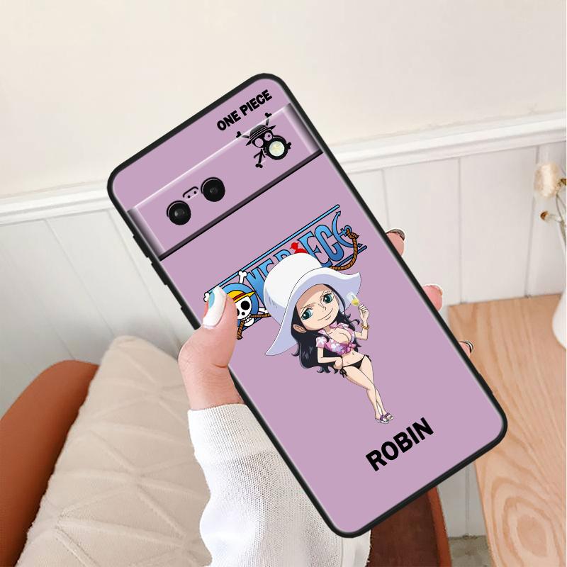 Цельный противоударный чехол Luffys для Google Pixel 8 7A 6A 5A 5 4 4A XL Pro 5G, черный чехол для телефона, мягкий чехол для телефона Fundas Capa