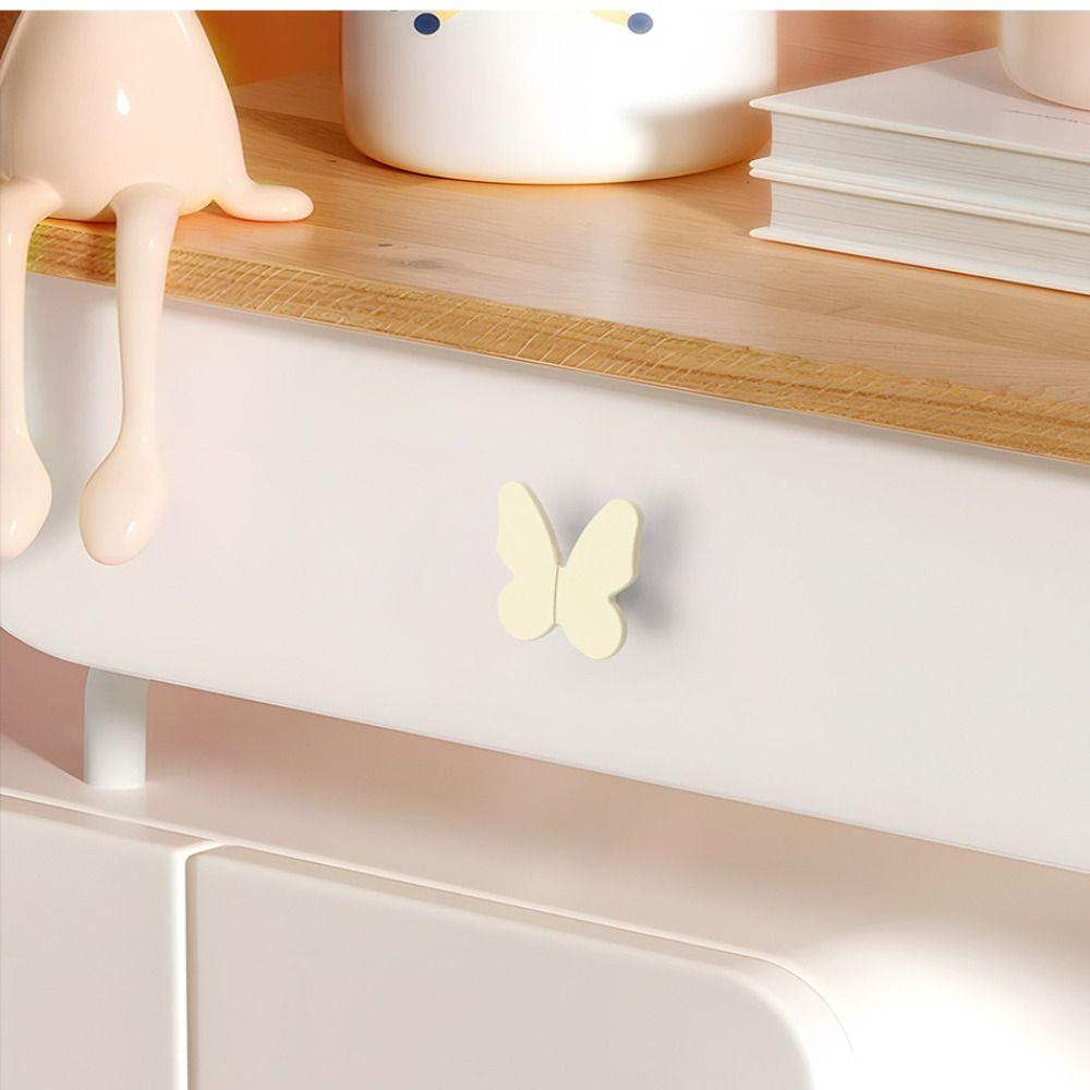 Zinc Alloy Butterfly Shape Door Pulls Butterfly Shape Single Hole Drawer Knobs  Cabinet