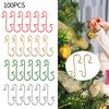 100Pcs S-shaped Color Metal Hook for Christmas Tree Hanging Decorations Household Holiday Scene Layout Small Pendant Ornaments