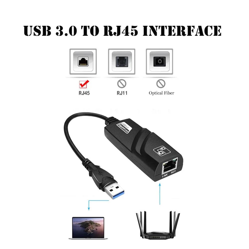 10/100/1000Mbps USB C Type-C Ethernet To RJ45 2.5G USB 3.0 Wired Adapter Converter Lan Network Hub For Win 7/8/10 For PC Laptops