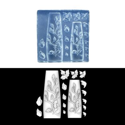 3D Резьба Цветок Форма для Нейл-арта Силиконовый Шаблон для DIY Цветочных Дизайнов из Смолы и Креативных Украшений для Ногтей
