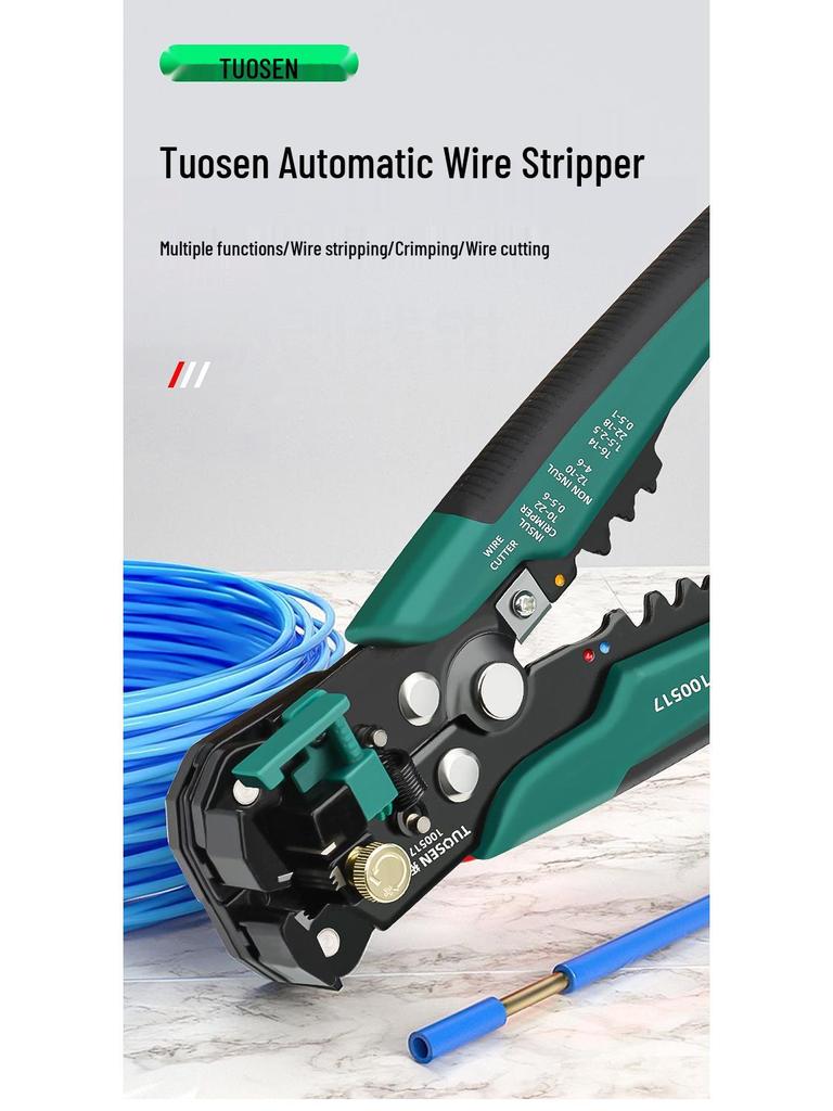 Tuosen Multifunctional Electrician's Wire Stripping and Crimping Pliers