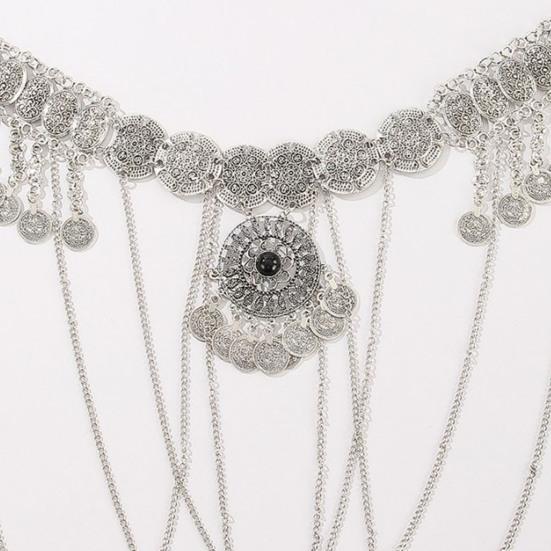 Сплав Поясная цепочка Ретро стиль Монета Кисточка Декор Цепочка для ремня