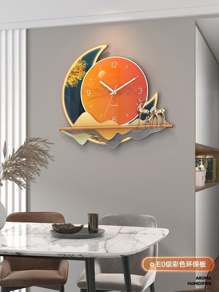 Nordic Home Decor Wall Hanging Clock Living Room Decoration Crystal Porcelain Clock Household Wall Hanging Silent Quartz Clock