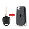 KEYYOU For Mitsubishi Lancer EX Evolution Grandis Outlander 3 Buttons Replacement Remote Key Shell Case (Left Groove)