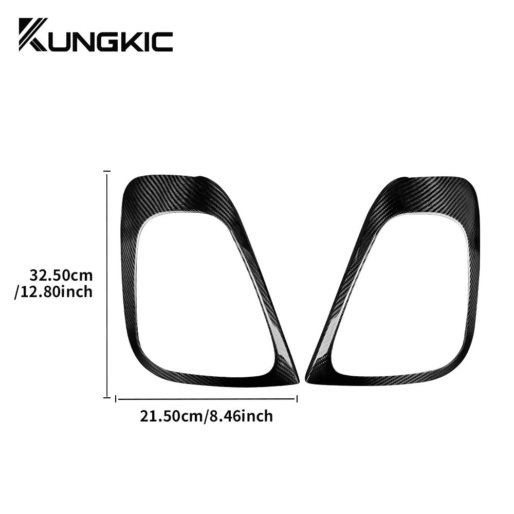 Carbon Fiber Style Tail Light Frame Sticker for Fiat 500 Abarth 595 695 2017-2023, 1 Pair