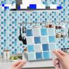 10pcs 3D Colorful Marble Mo-saic Wall Tiles Tiles Sticker Kitchen Backsplash Self Adhesive Waterproof Home Decor