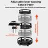 360°Rotation Spice Rack Organizer Jar Cans For Kitchen Accessories Non-Skid Carbon Steel Storage Tray For Seasonings And Spices