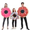 Unisex Adult Men Women Kids Donut Costume Family Party Fancy Dress Boys Girls Funny Food Costume