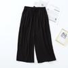 Loose Cropped Trousers Ladies Modal Thin Shorts Solid Color Wide Leg Large Size Home Pants Womens Bottoms