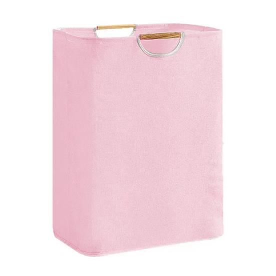 Yousheng Laundry Hamper Storage Basket with Bamboo Handle Foldable Design Large Capacity Waterproof Fabric Clothes Hamper Laundry Basket