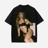 Футболка SABRINA CARPENTER 2026 Лето Горячая Распродажа Унисекс Женская Футболка Повседневная Хлопковая Футболка Хай-стрит Хип-хоп Женская Одежда