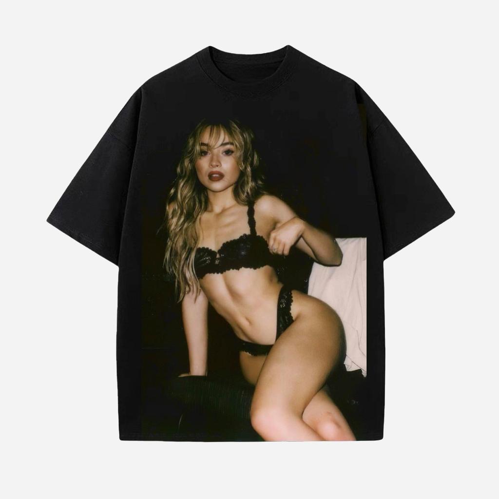 Футболка SABRINA CARPENTER 2026 Лето Горячая Распродажа Унисекс Женская Футболка Повседневная Хлопковая Футболка Хай-стрит Хип-хоп Женская Одежда