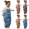 Children's Fashion Casual Boys And Girls Thickened Plush Backpack Jumpsuit