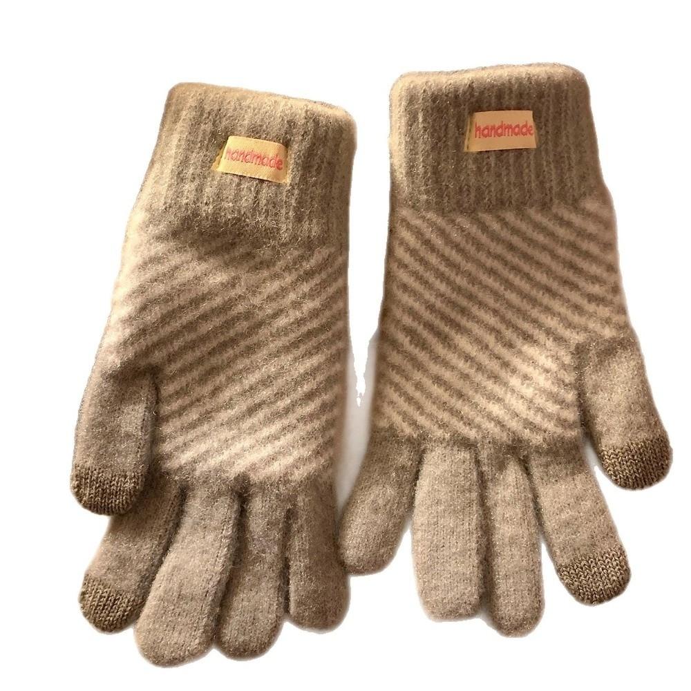 One Size Winter Touch Screen Gloves Polyester Thick Fleece Lined Gloves For Student