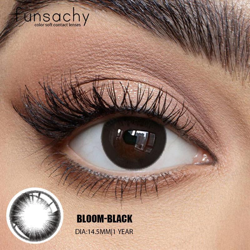 FUNSACHY 2pcs New Colored Contact Lenses for Eyes Fashion Cosmetic Brown Pupils Gray Lenses for Eye Multicolored Contact Lens