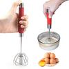 Полуавтоматический набор венчиков для взбивания яиц, простой в использовании ручной миксер, инструмент из нержавеющей стали, роторный блендер на 360 градусов для
