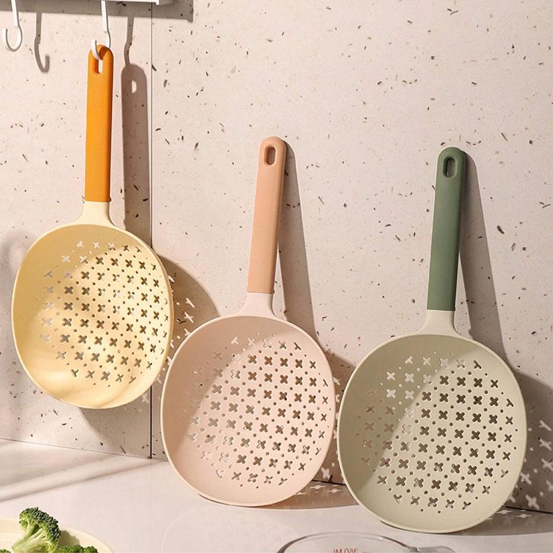 1/3 шт. большая ложка-дуршлаг с прорезями для спагетти, пасты, сервировочная ложка с отверстиями, термостойкий пластик, кухонная готовка