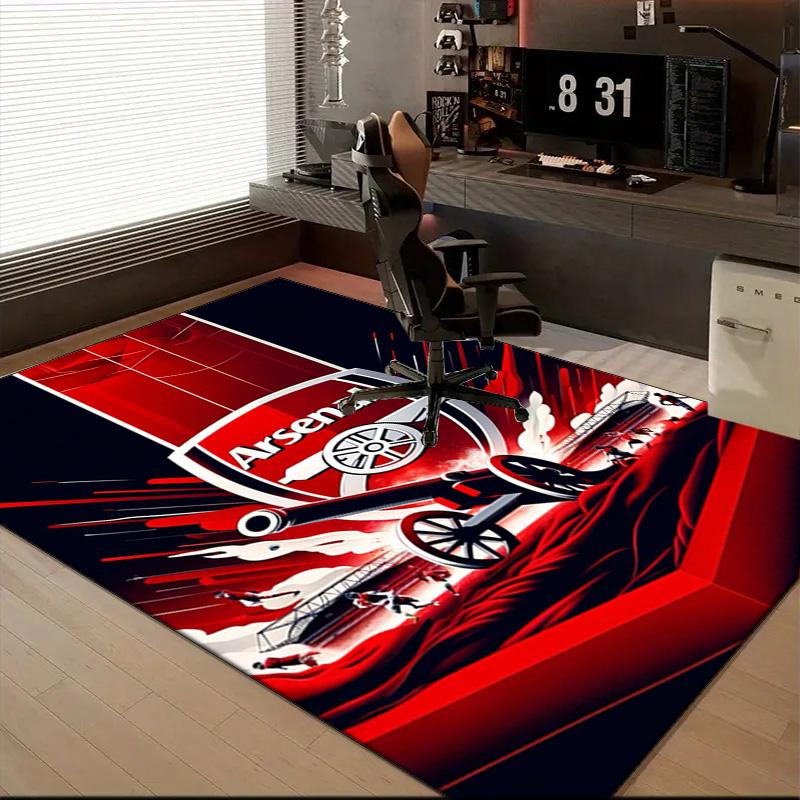 Arsenal Football Club Crest Printed Office Carpet Chair Cushion  Entryway Rug, Rugs for Living Room, Bedroom Christmas gifts