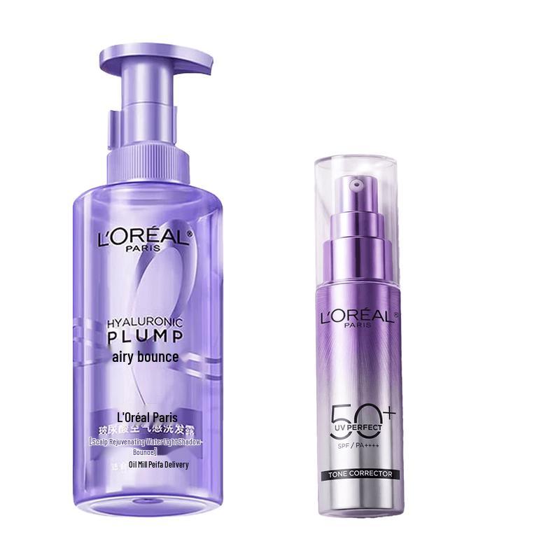 Набор L'Oréal Шампунь с гиалуроновой кислотой и отбеливающий солнцезащитный крем
