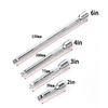 4 Piece 1/4 Inch Socket Extension Set Premium Chrome for Ratchet Wrench Universal Joint Socket